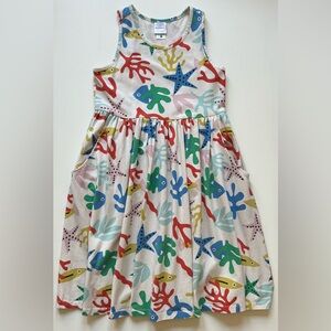 Hanna Andersson Coral Reef Print Racerback Skater Dress - Size 10